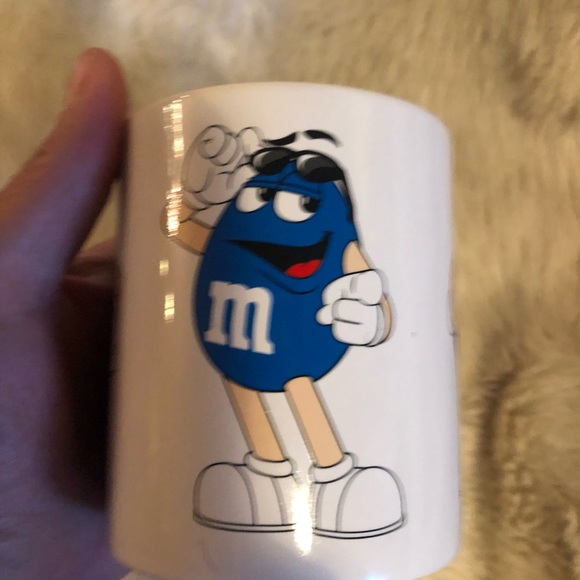 M&M BLUE Candy Character Ceramic Mug Coffee Cup Perfect Vintage. - Picture 6 of 6